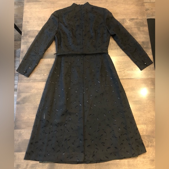 Vintage 1950’s German Black Dress - Lined, sheer outer layer - Picture 3 of 8